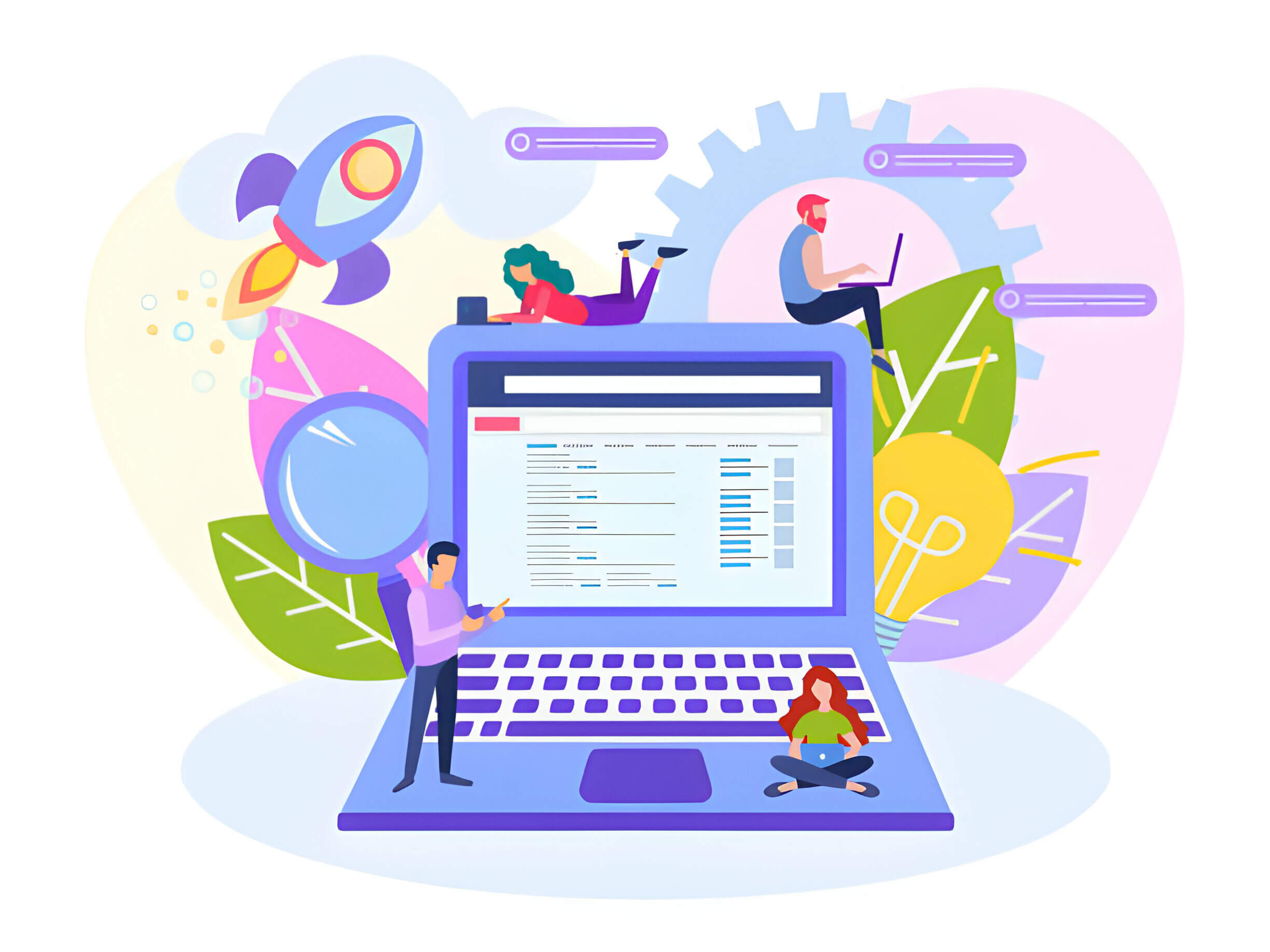 Laptop and technology workspace representing IT company setup in Dubai