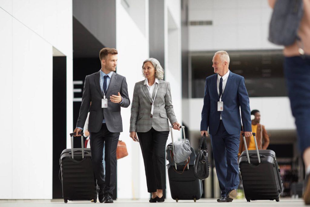 Business travellers preparing for a short visit to the United Kingdom