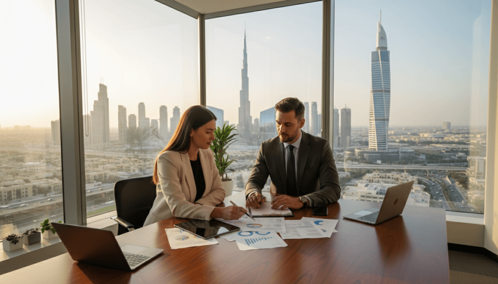 Business setup consultant advising on best business to start in UAE