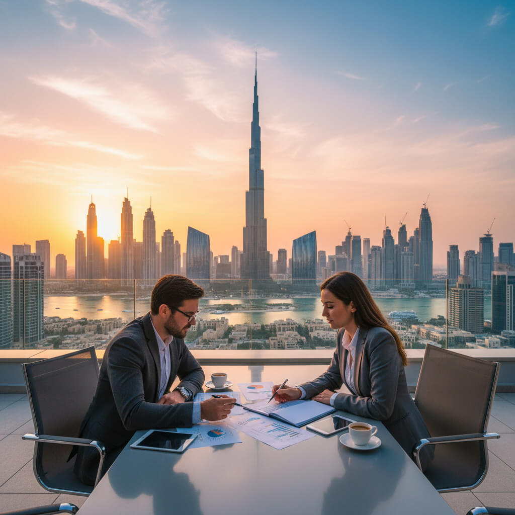 Consultant helping client open company in Dubai with full setup support