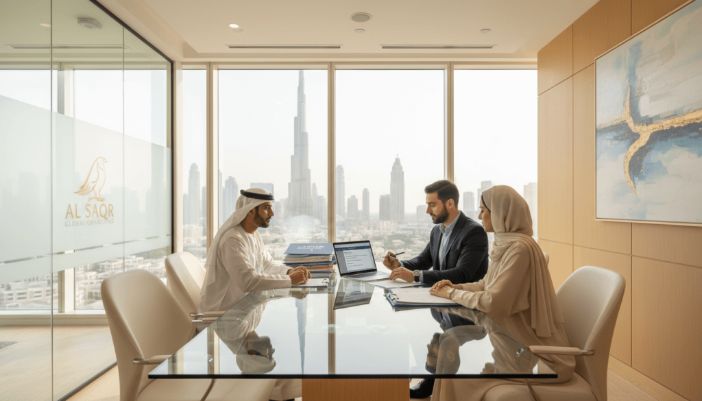 First Elite Global consultant assisting clients with UAE family visa applications