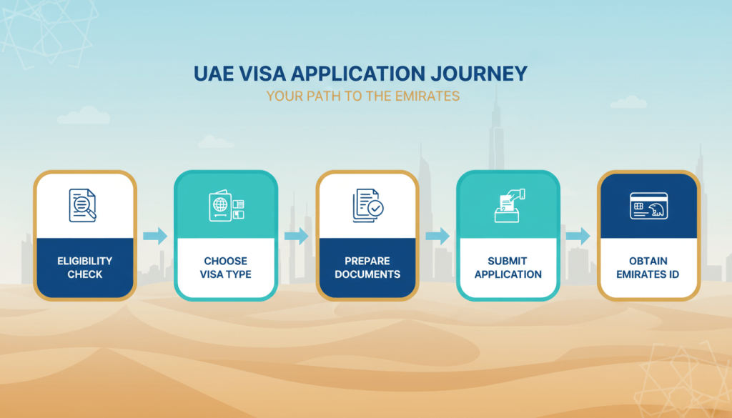 Step-by-step visual guide to applying for long-term residence visas in the UAE