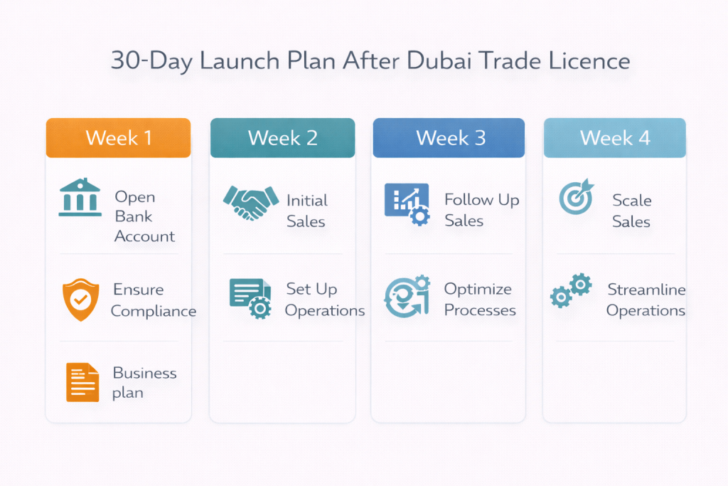 30-day launch plan after starting a company in Dubai
