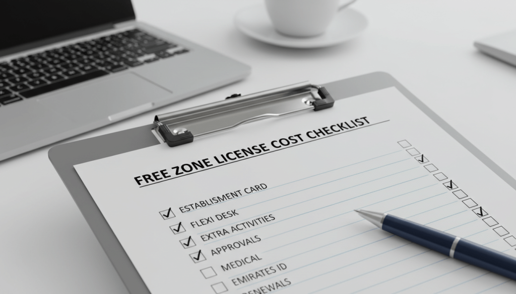 Checklist of hidden fees to confirm before paying for a free zone licence