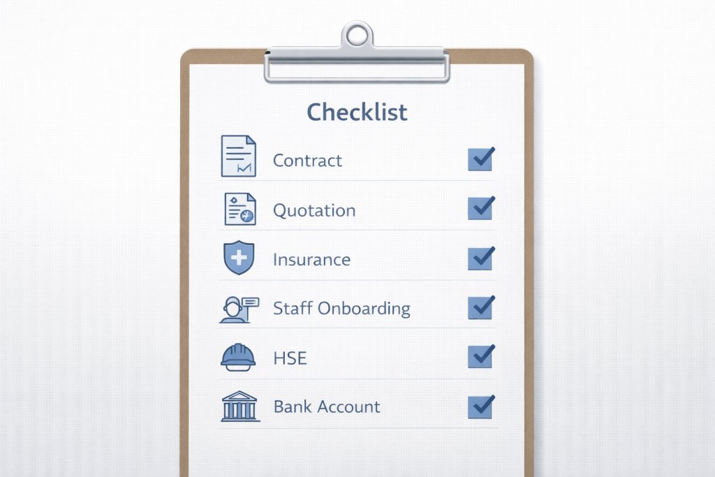 Compliance checklist for technical services companies in Dubai