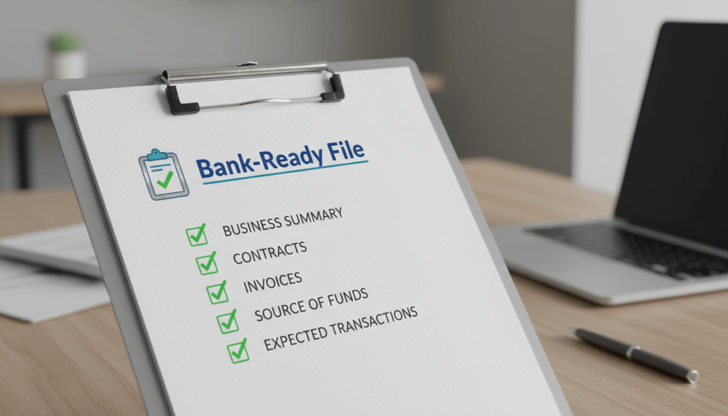 Corporate bank account checklist for IFZA free zone companies