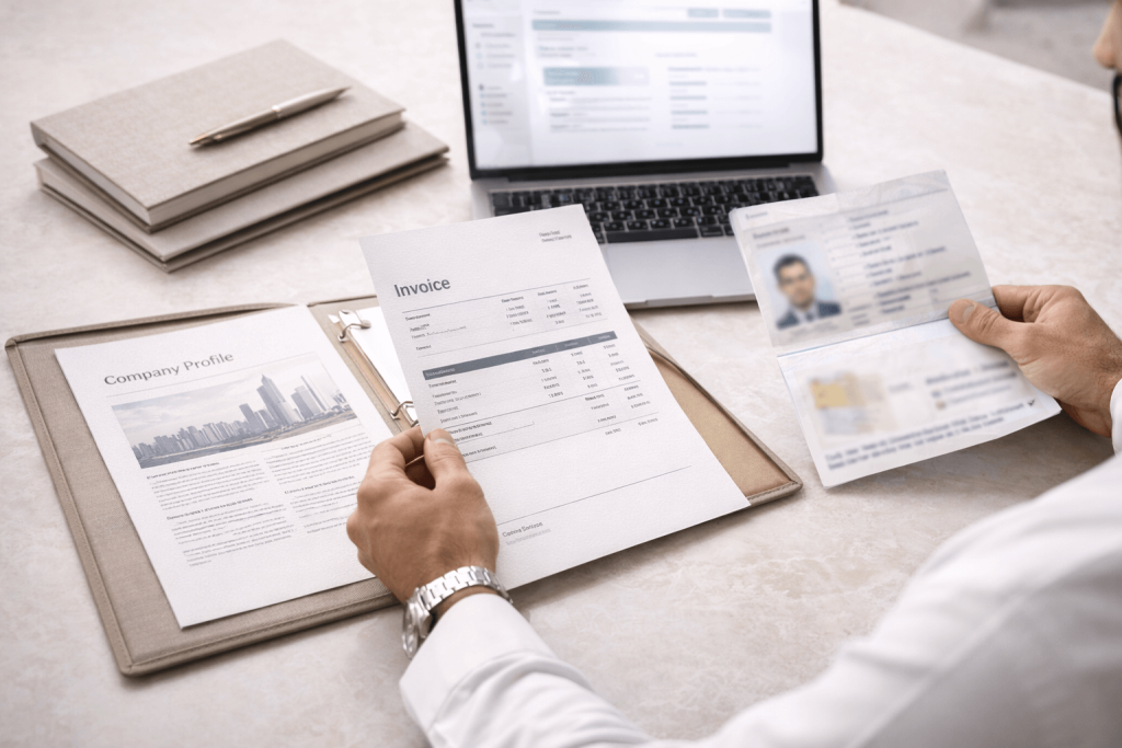 Documents entrepreneurs prepare for a Dubai business bank account