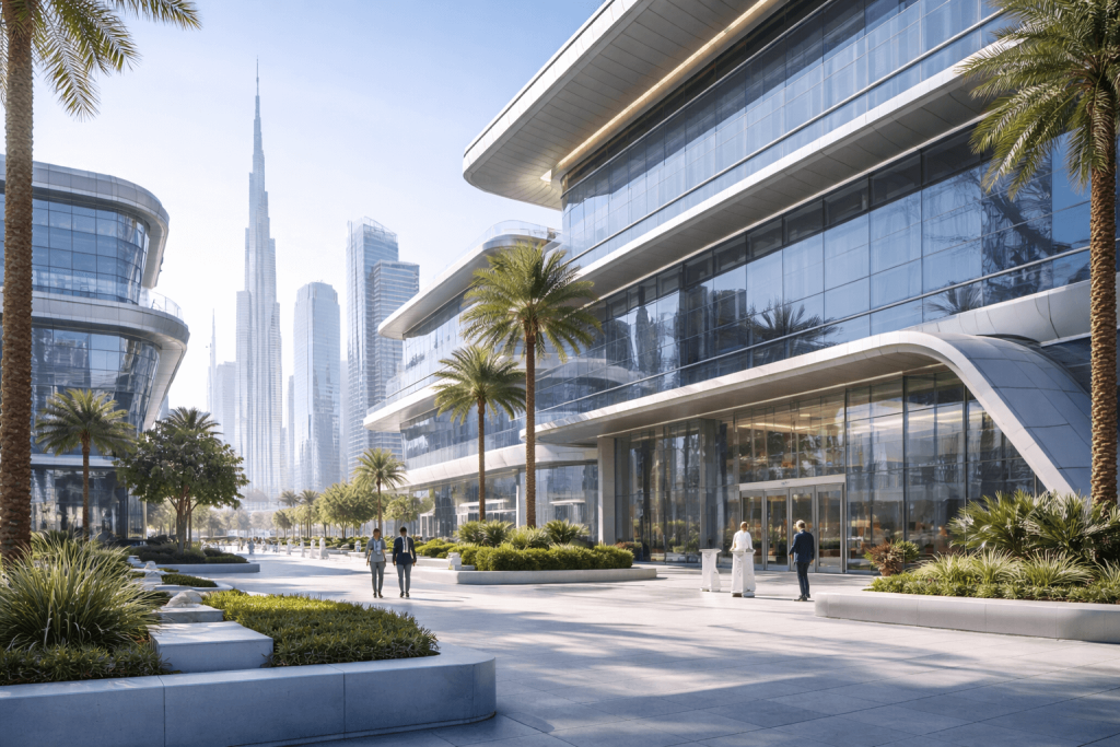 Dubai Silicon Oasis free zone business district exterior