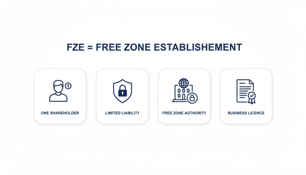 FZE structure explained - one shareholder free zone company