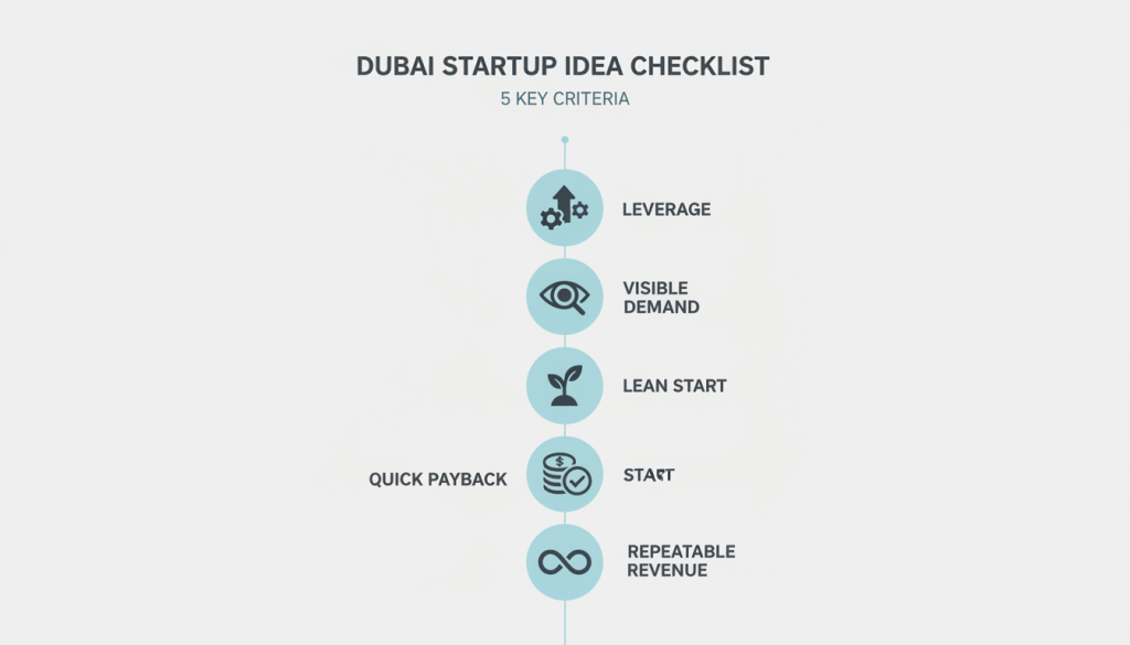 Niche selection checklist for small startup business ideas in Dubai