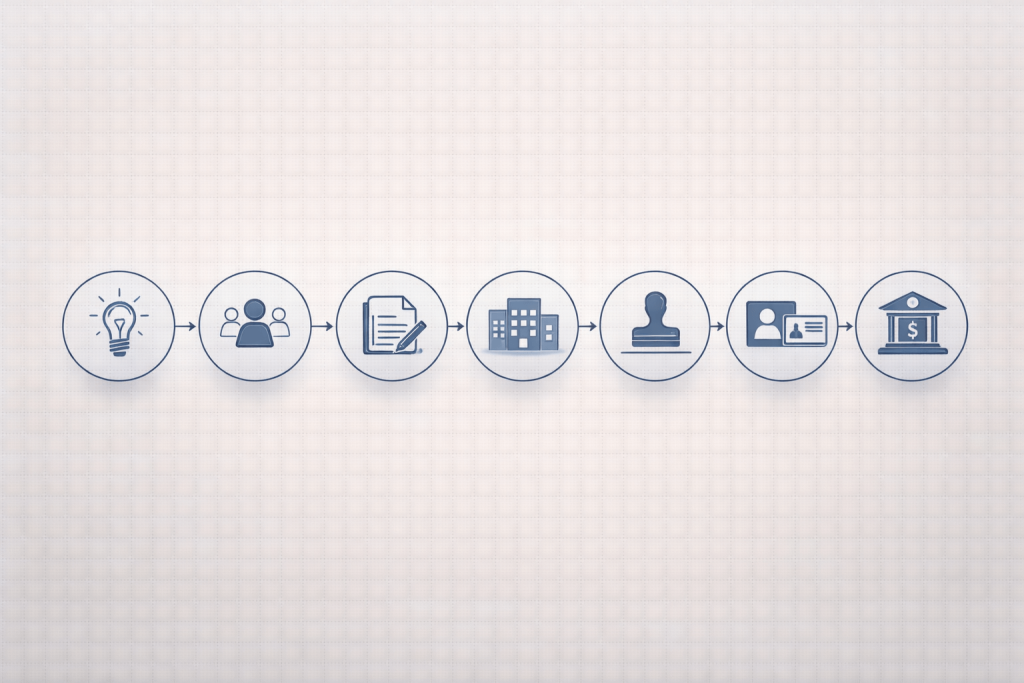 Step-by-step DIFC company setup process flow
