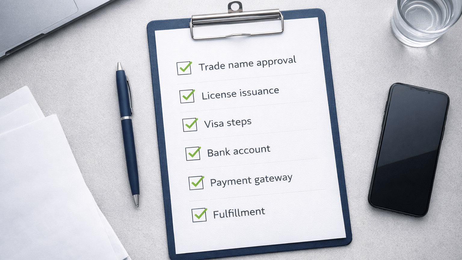Step-by-step checklist for registering an ecommerce business in Dubai