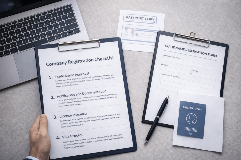Step-by-step company registration process in Dubai