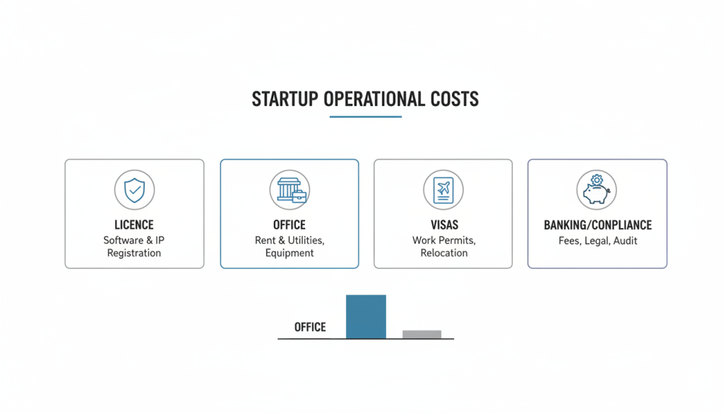 Typical cost components to register business in Dubai